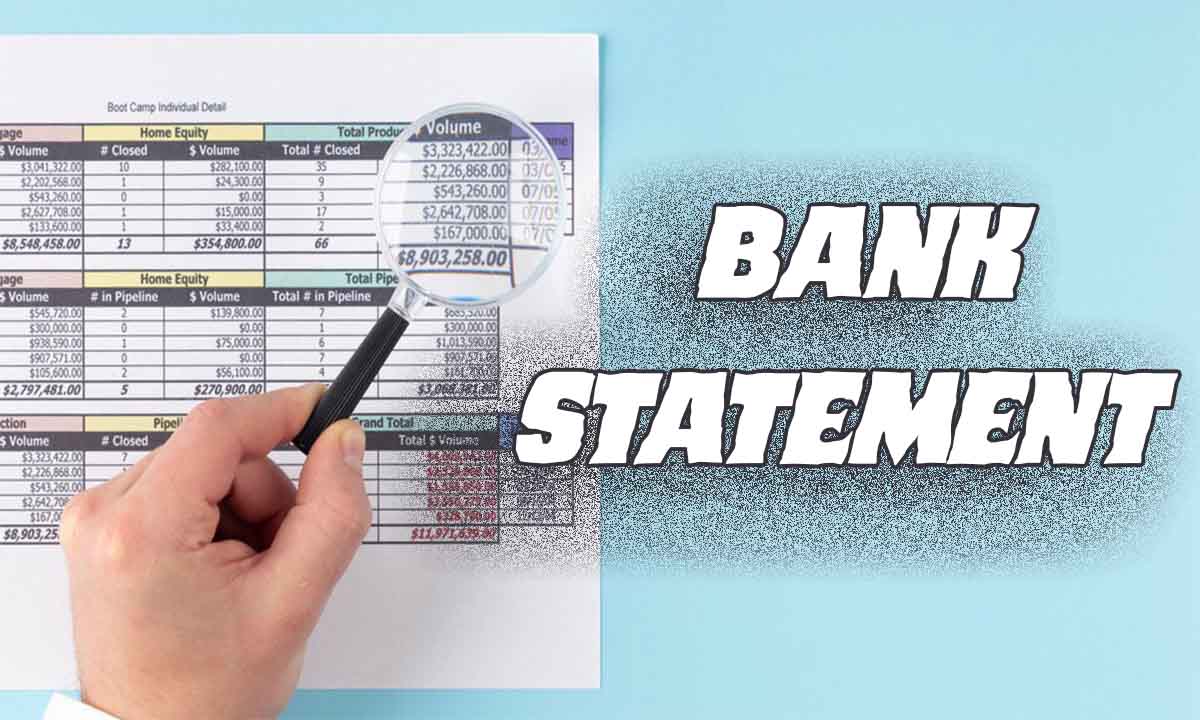 How do I get a bank Statement?