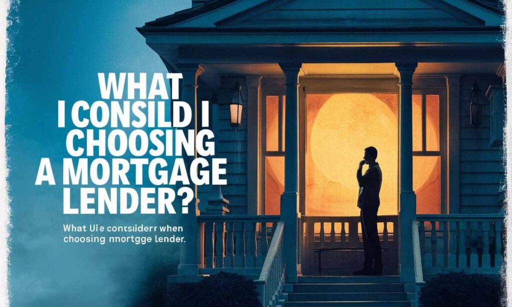 What Should I Consider When Choosing a Mortgage Lender?