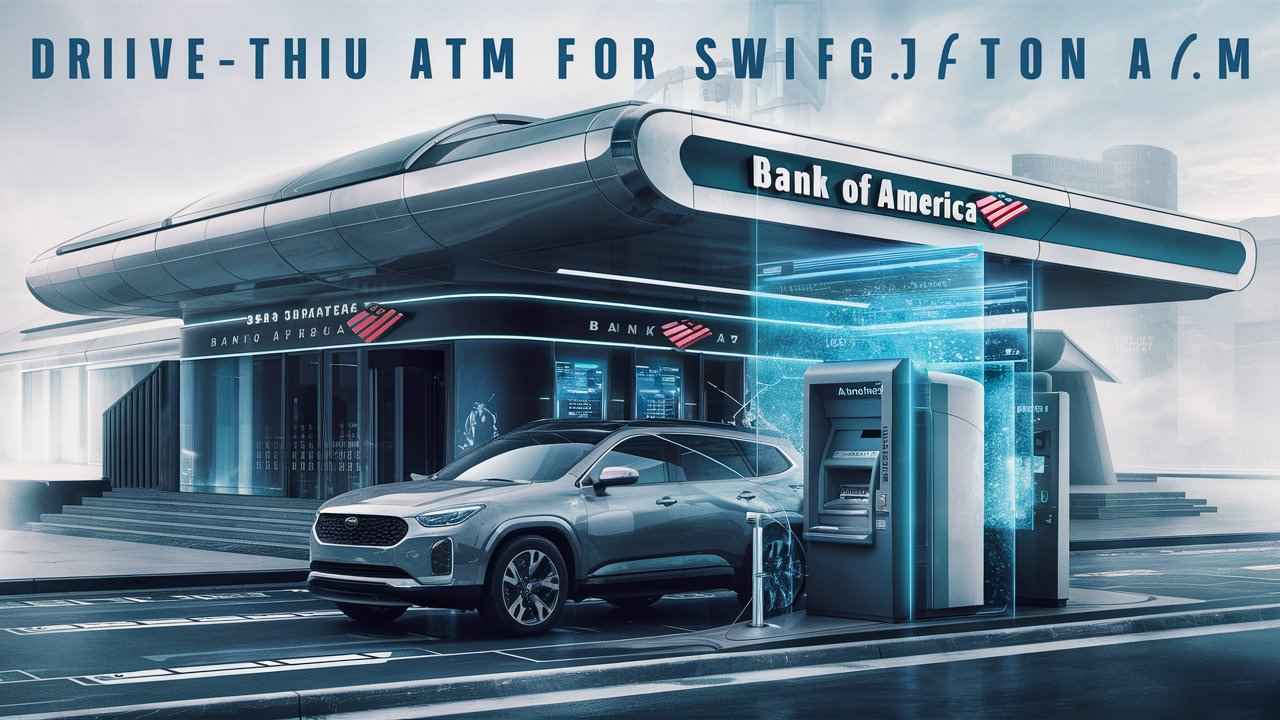 Bank of America with Drive Thru ATM Fast Cash, No Fuss